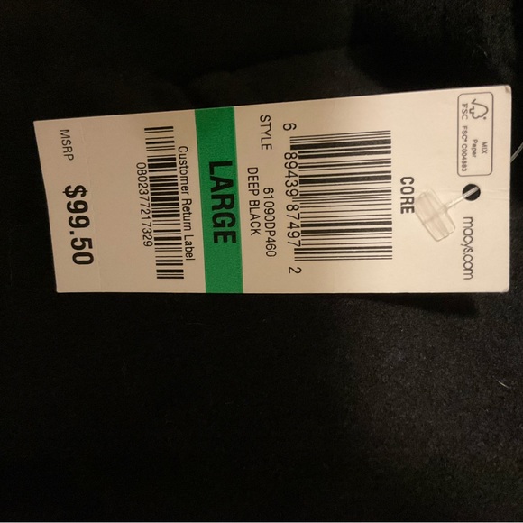 NWT JM Collection Women's Black Long Sleeve Button Front Pea Coat - Size L - Picture 10 of 13